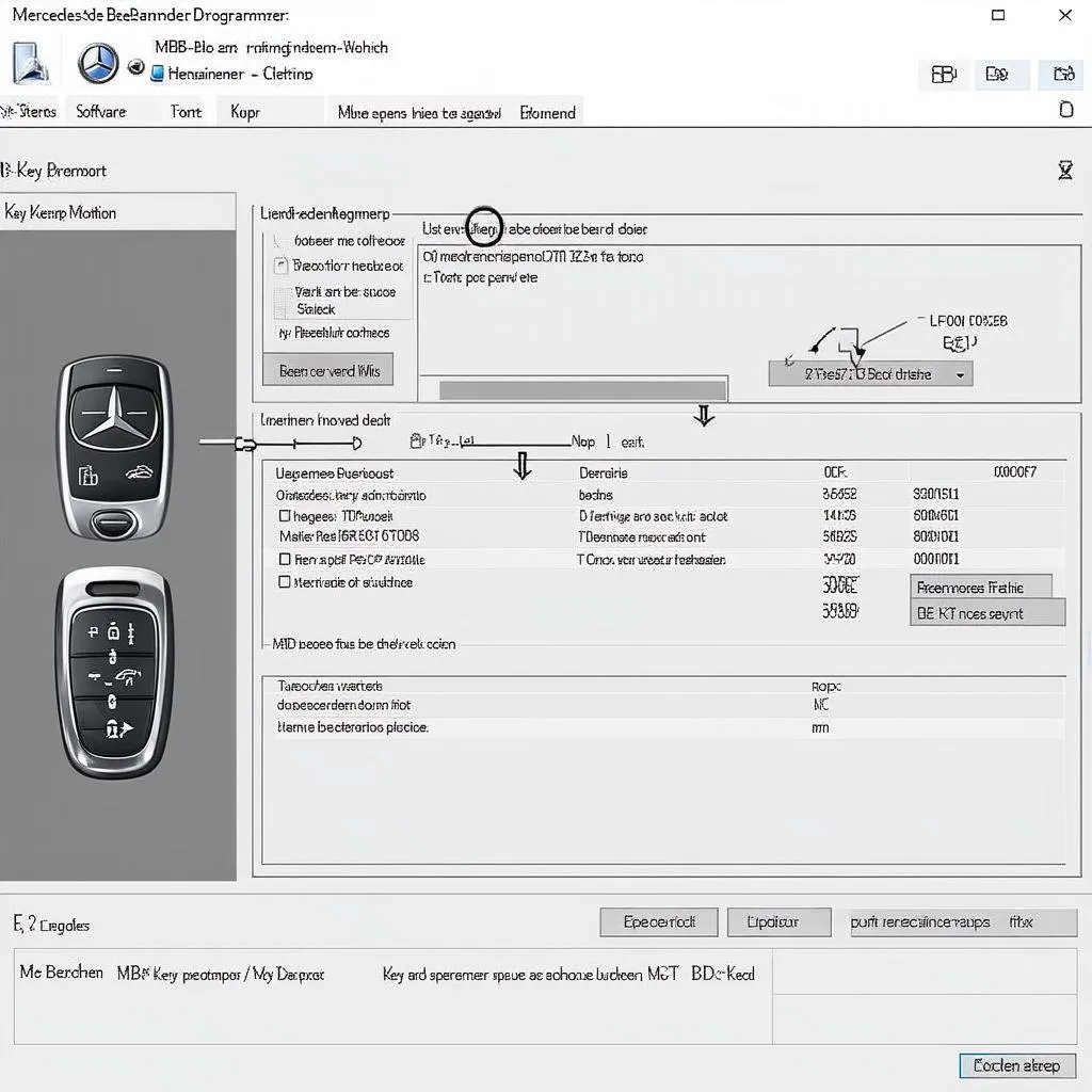 MB key programmer software interface