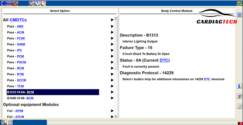 Read error with Ford IDS V130.1