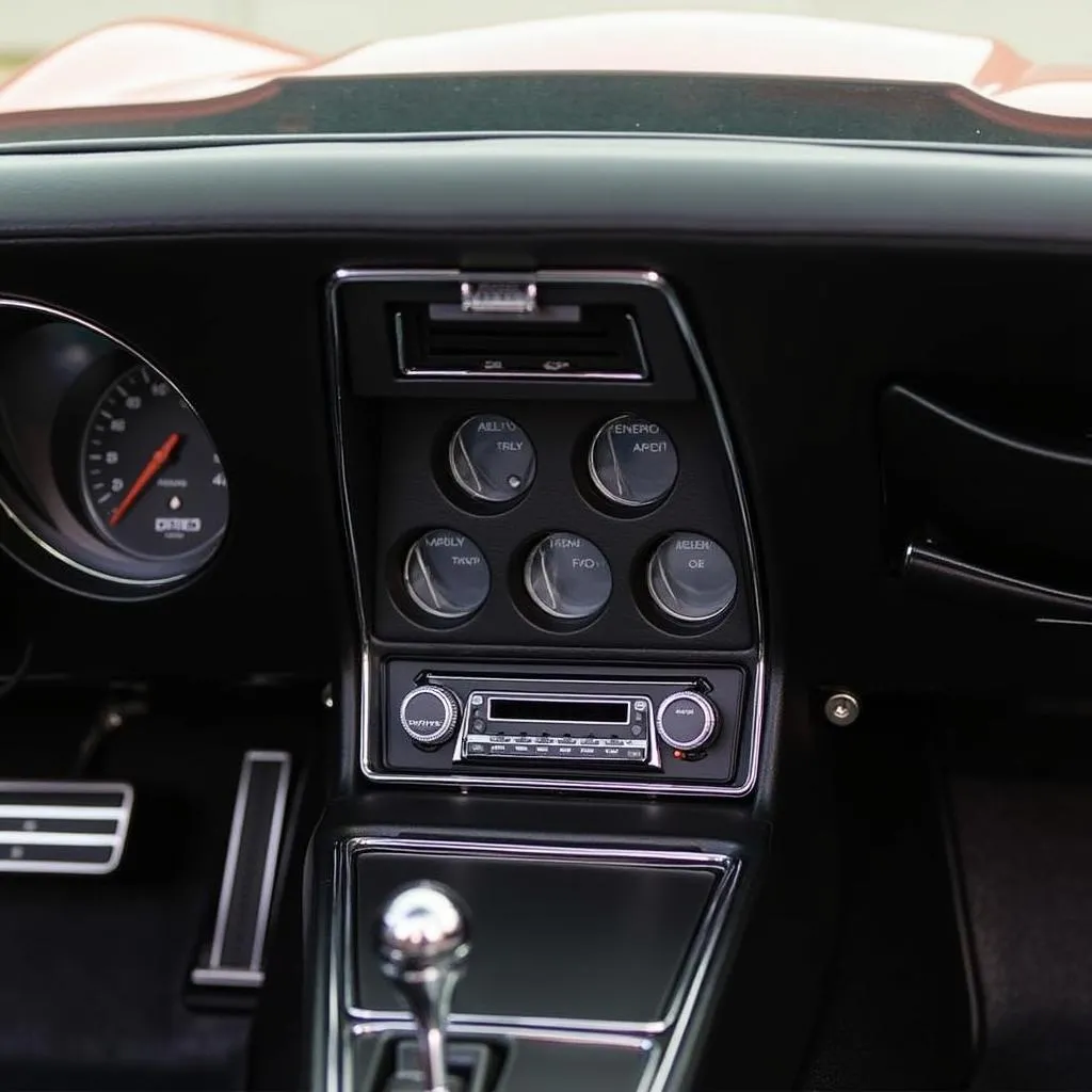 1971 Corvette Dashboard with Bluetooth Radio