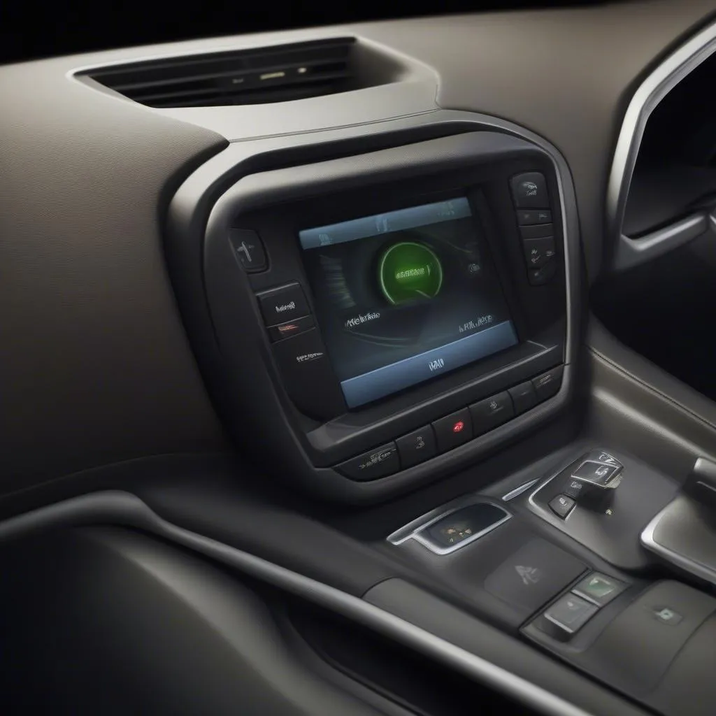 Dashboard of a 2011 Chevy Malibu showing the security light