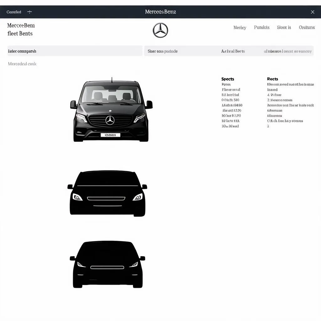 Mercedes-Benz Fleet Comparison Tool Screenshot