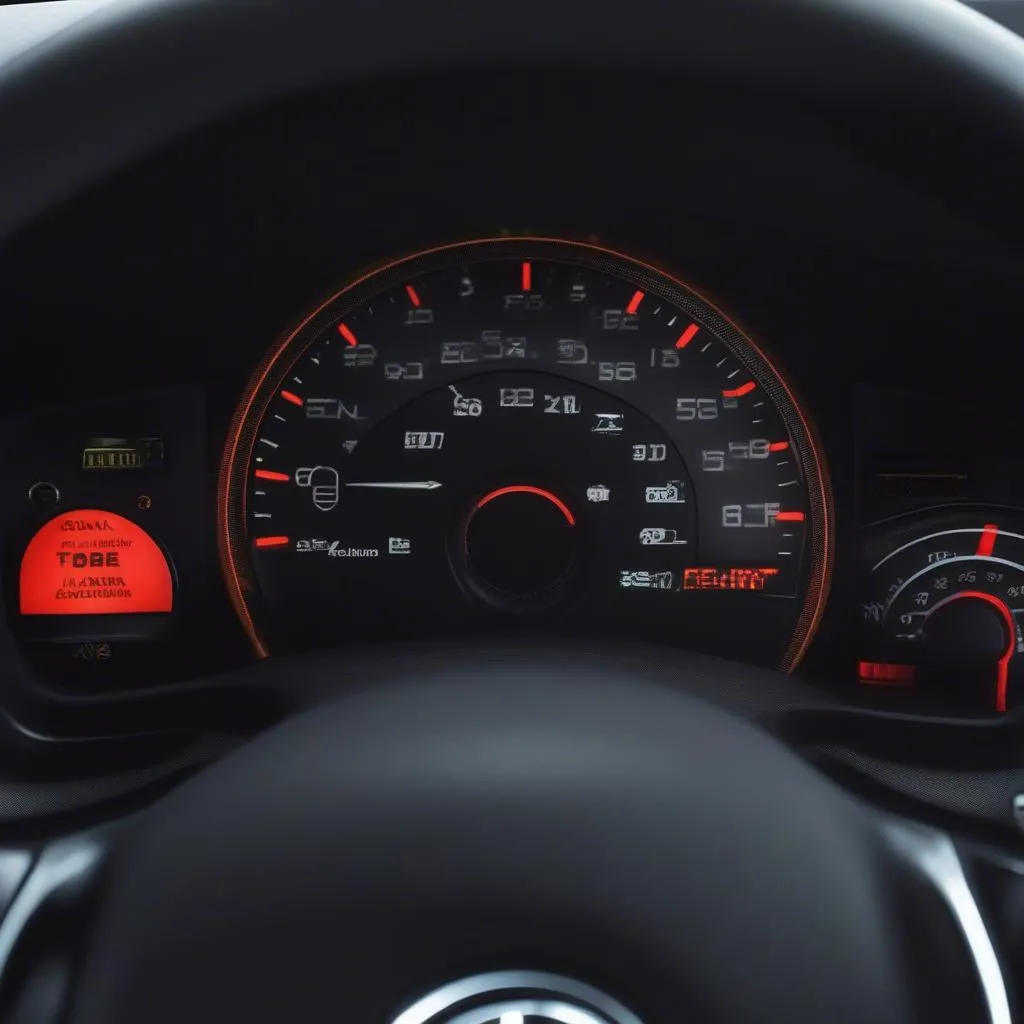 Nissan Altima S dashboard with warning lights