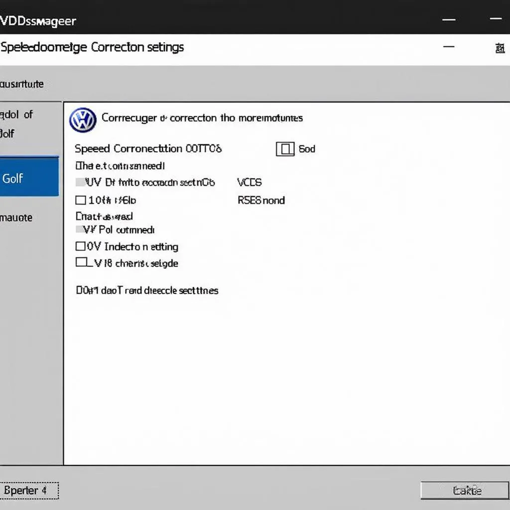 VCDS Speedometer Correction Screen