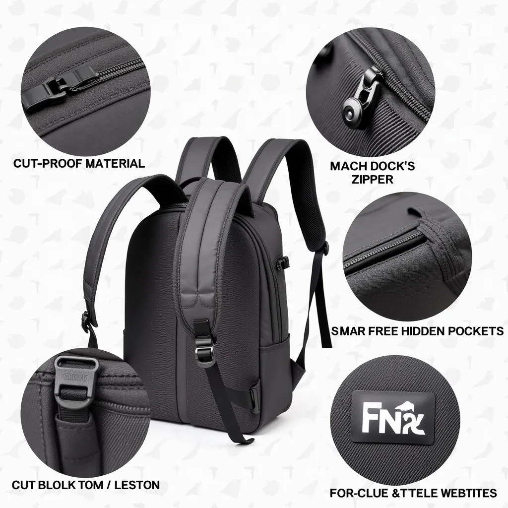 Anti-theft backpack with security features