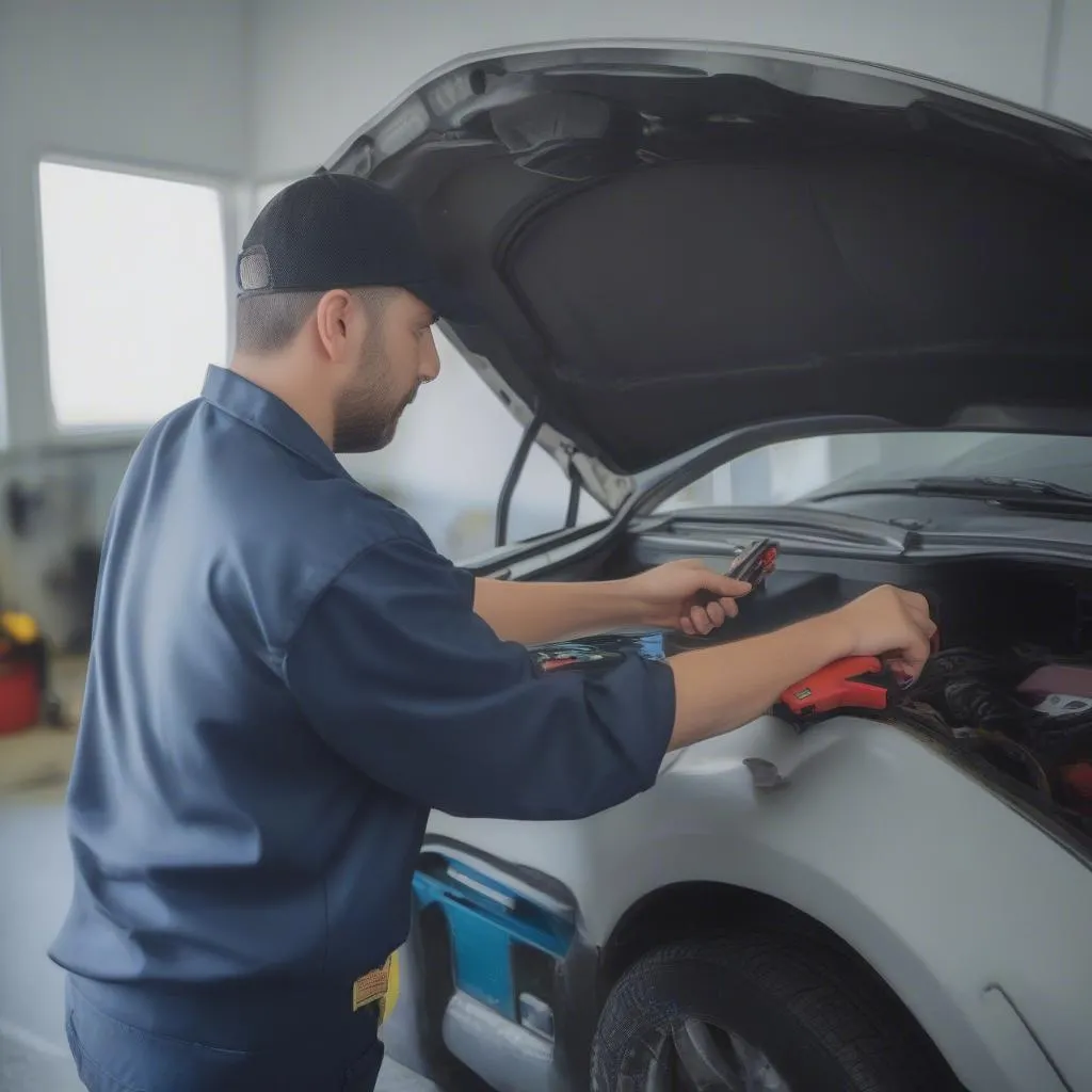 Automotive Locksmith Working on a Toyota Corolla