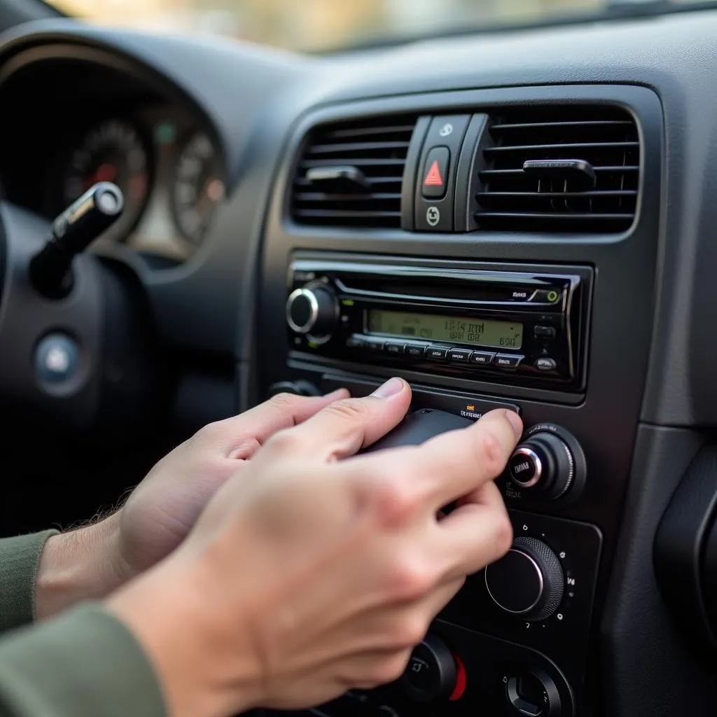 Bluetooth adapter installation in car