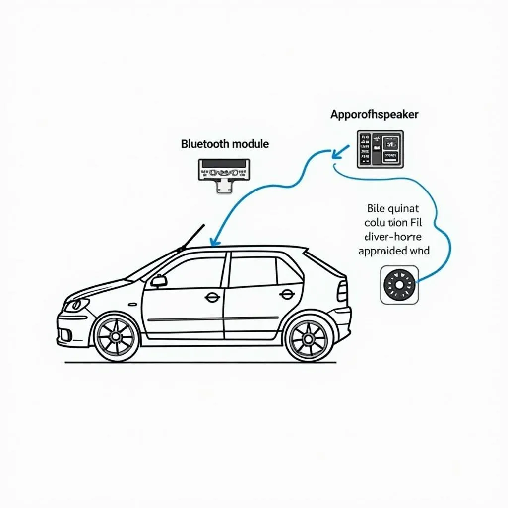 Bluetooth car radio components diagram