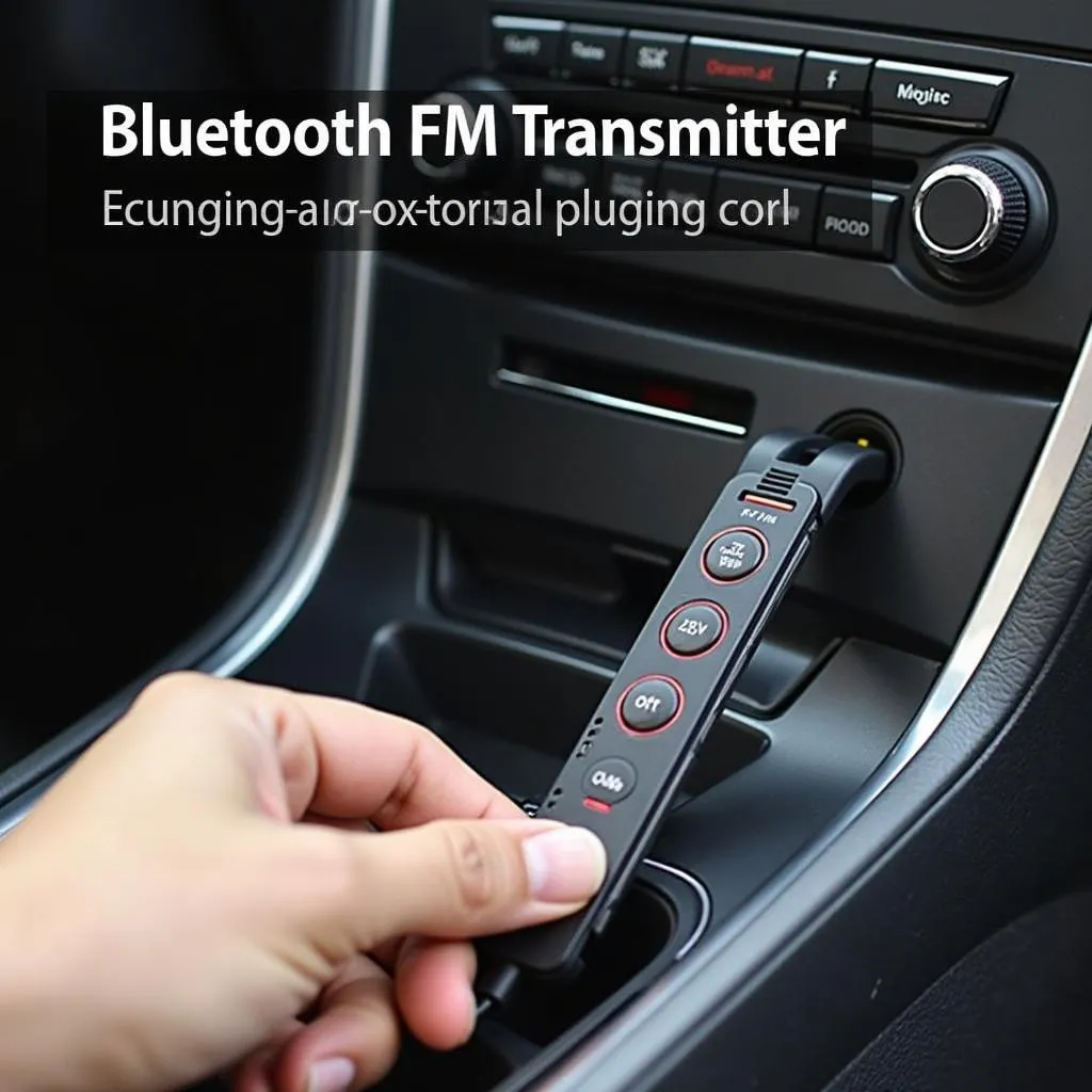 Bluetooth FM Transmitter Connected to Car