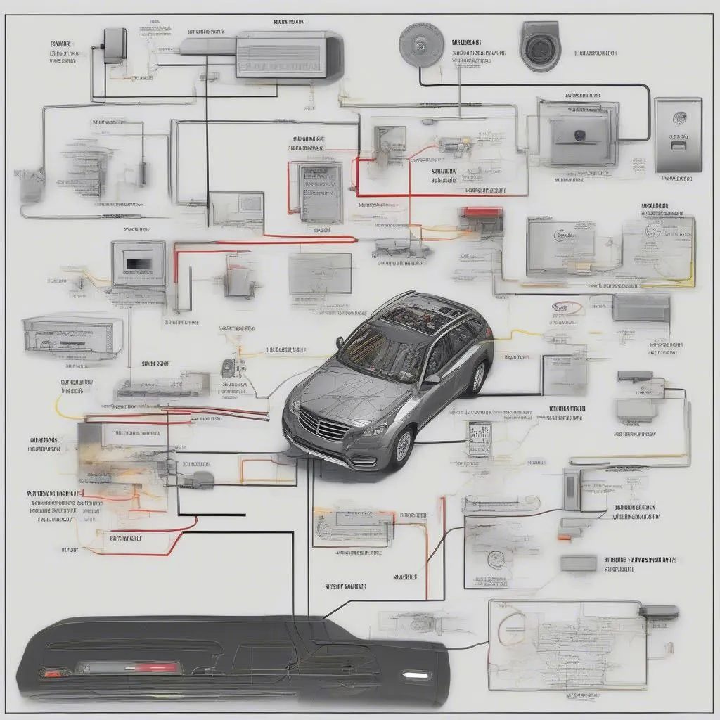 Car alarm system components