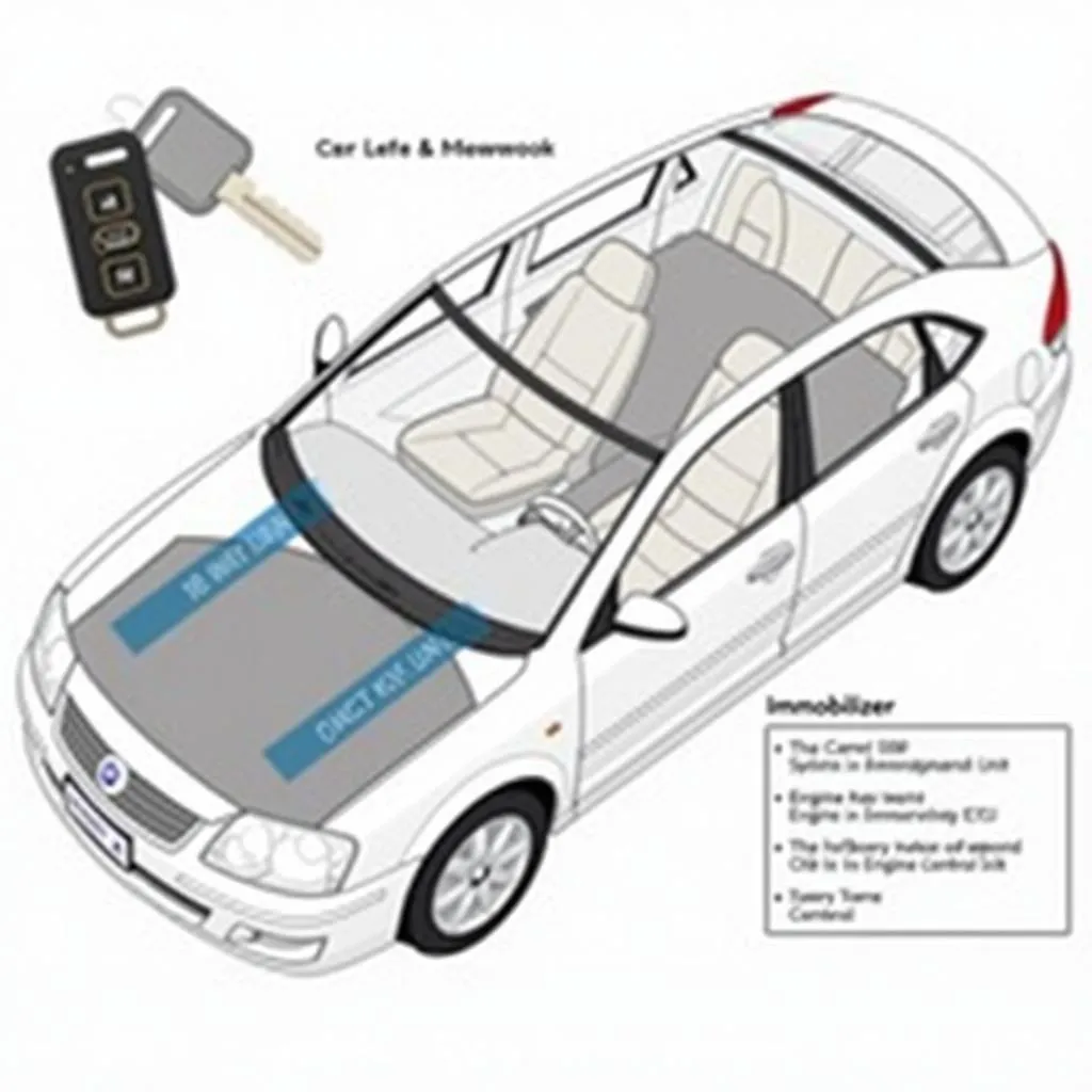 Car Anti-theft System Illustration