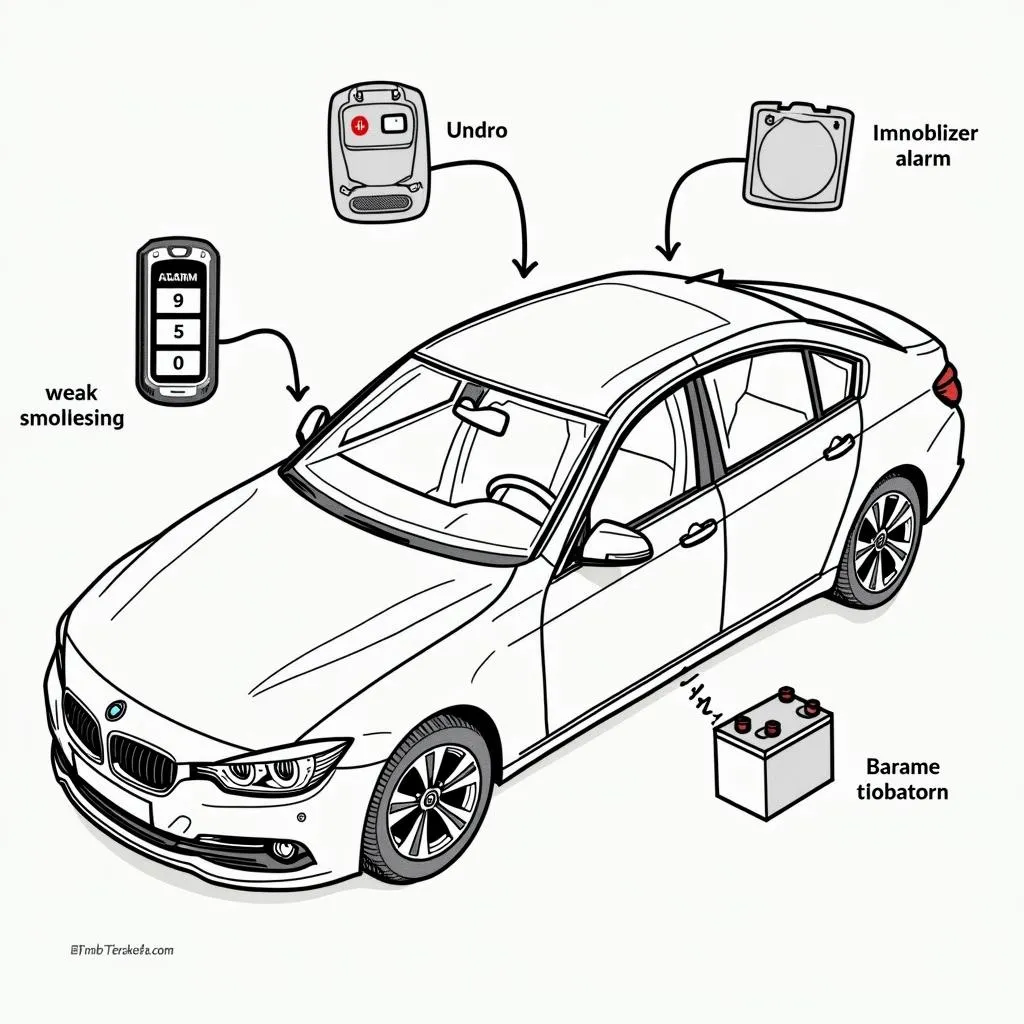 Car anti-theft system components