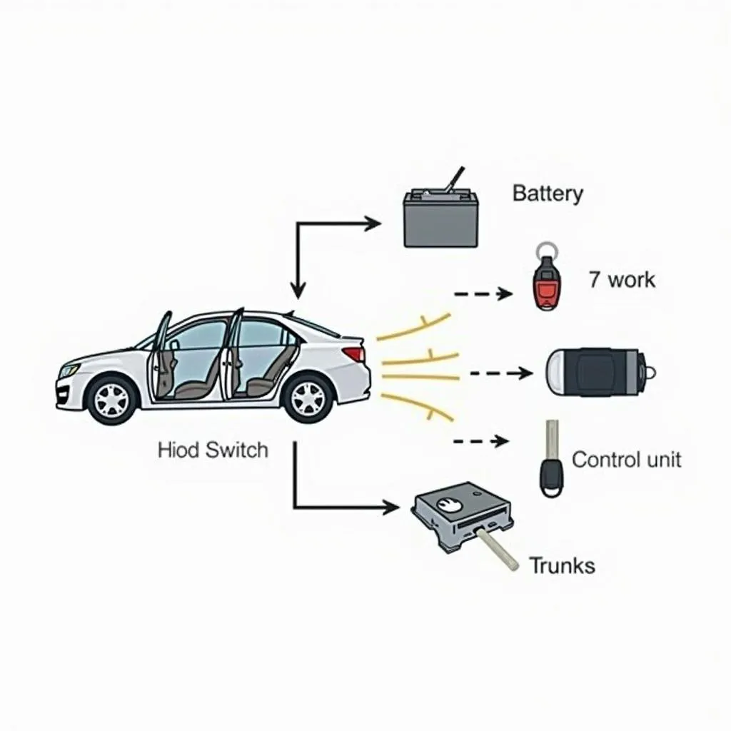 Car Anti-theft System Components Diagram