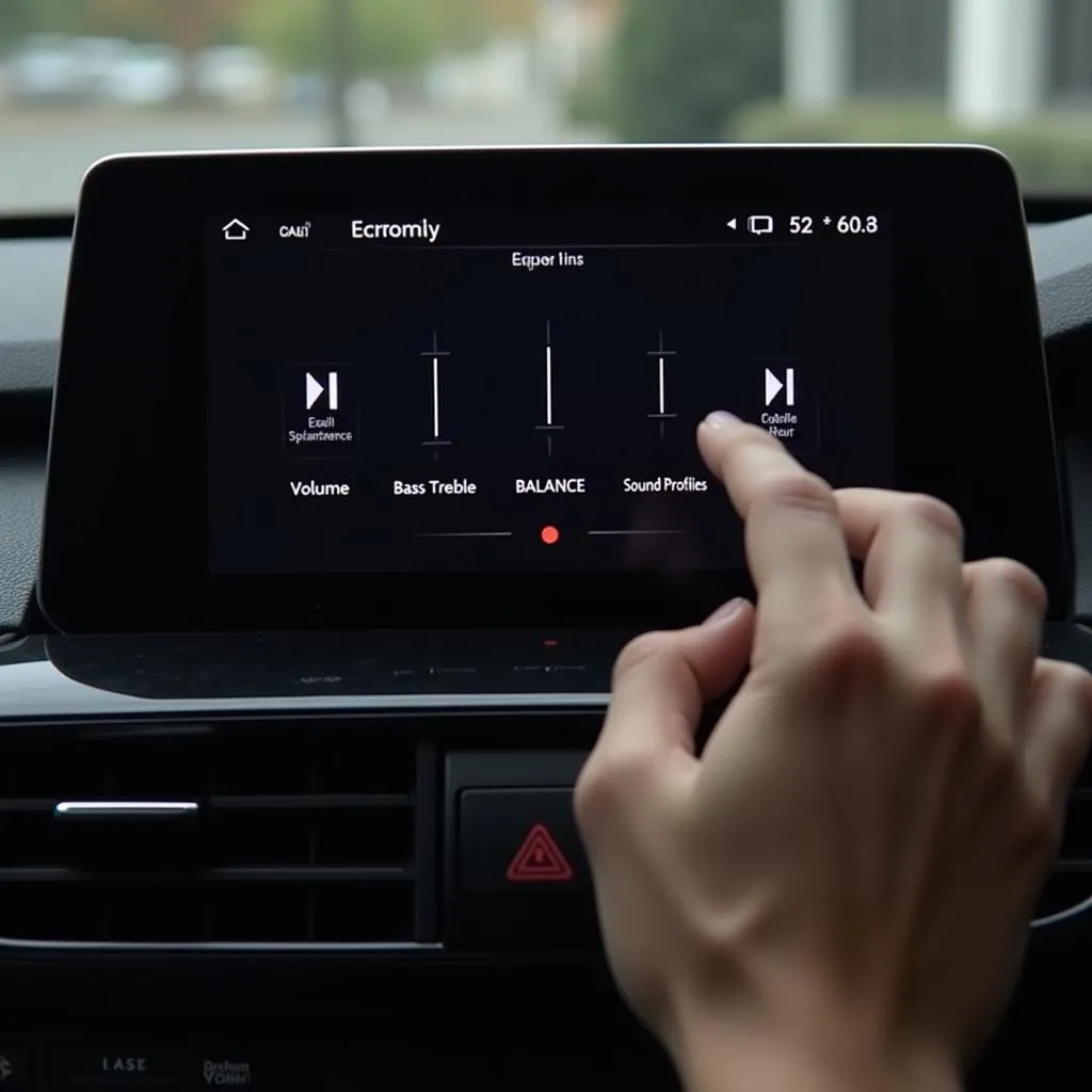 Adjusting car audio settings
