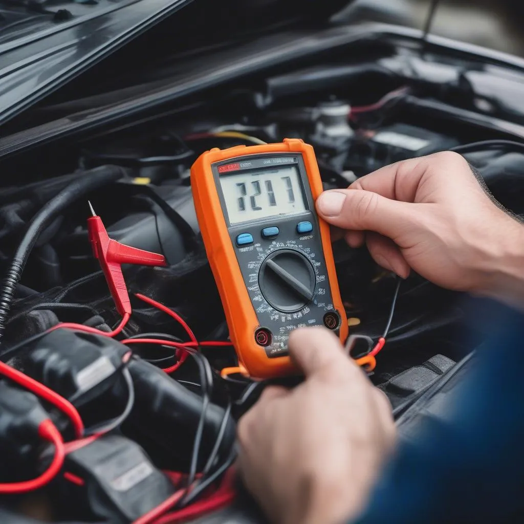 Checking the car battery