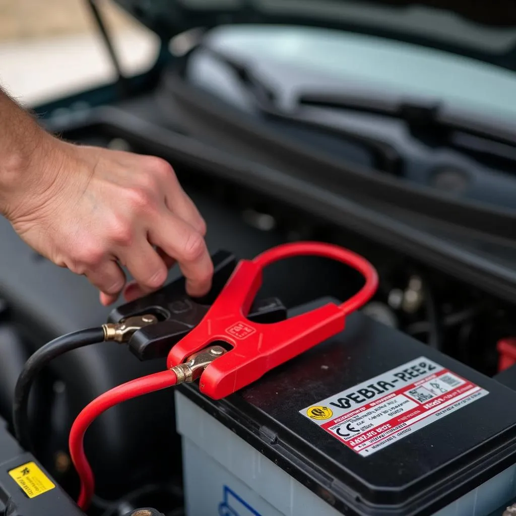 Jumpstarting a Car Battery