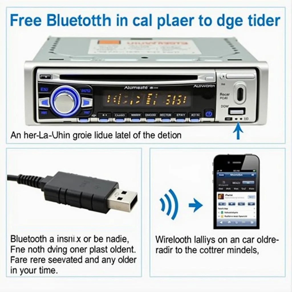 Installing a Bluetooth adapter to an older car radio.