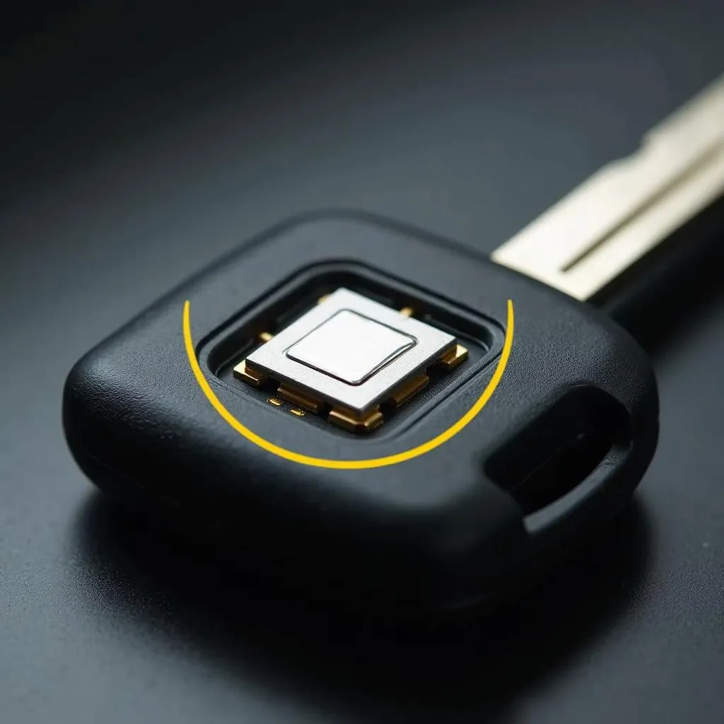 Car Key with Immobilizer Chip