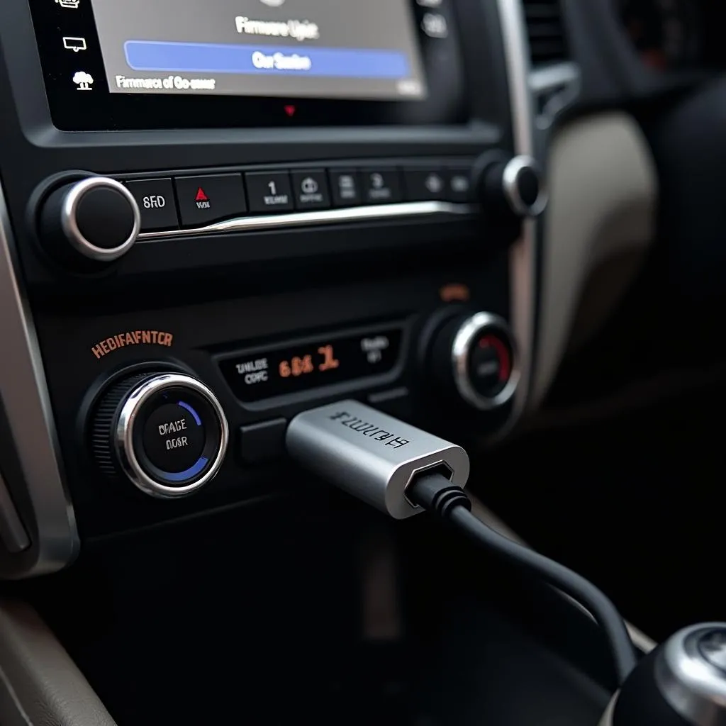 Updating car radio firmware through USB drive