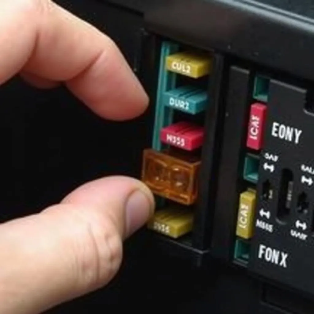 Checking the car stereo fuse in the fuse box