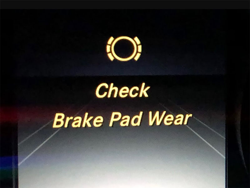 Check Brake Pad Wear Warning on Mercedes