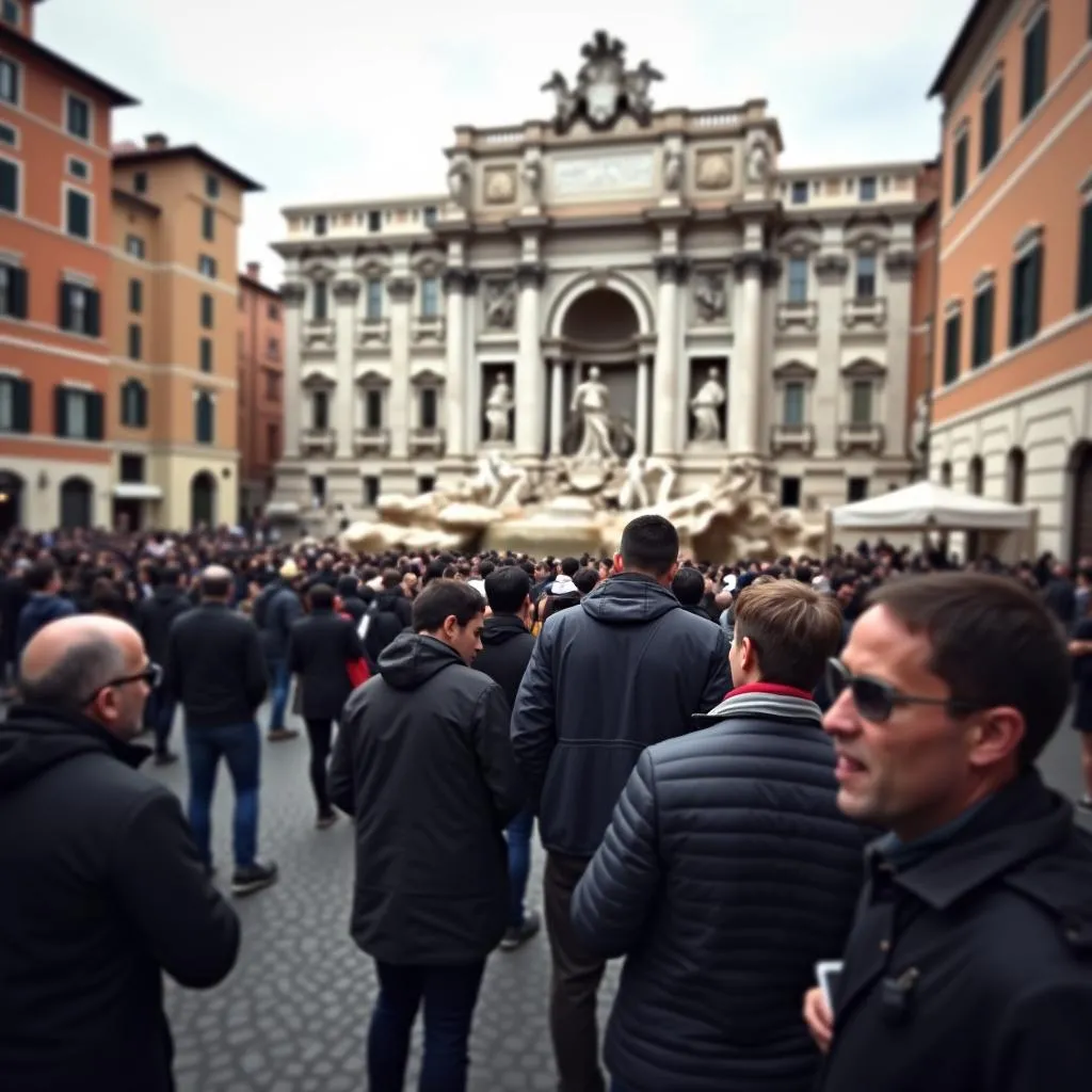 Crowded tourist spot with pickpockets