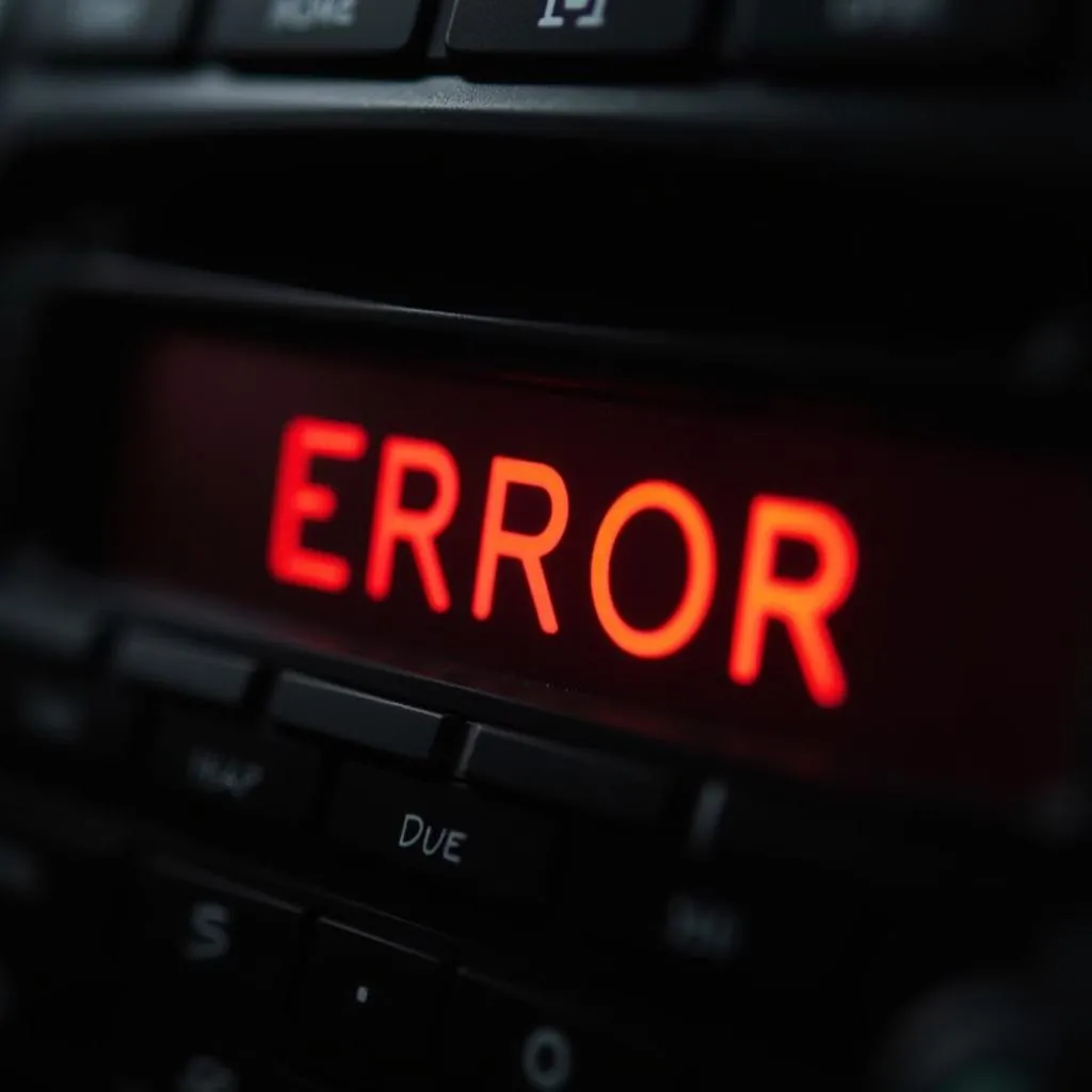 Dodge radio displaying error message