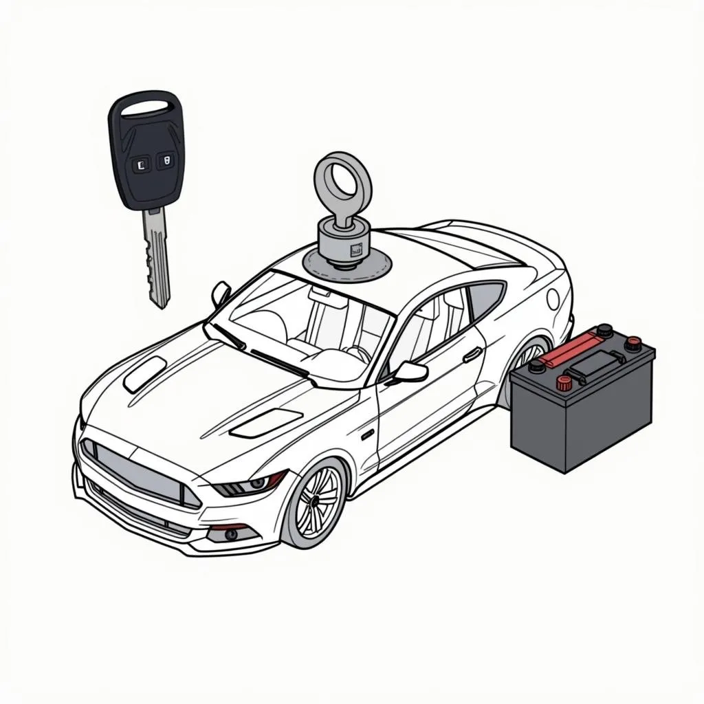 Ford Mustang Anti-theft Components Diagram