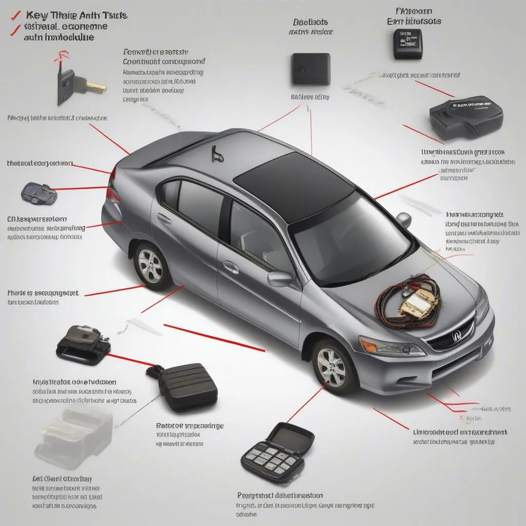 Honda Anti-Theft System Components