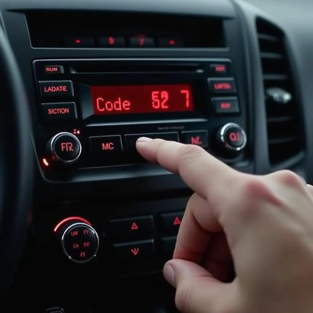 Entering Honda radio anti-theft code