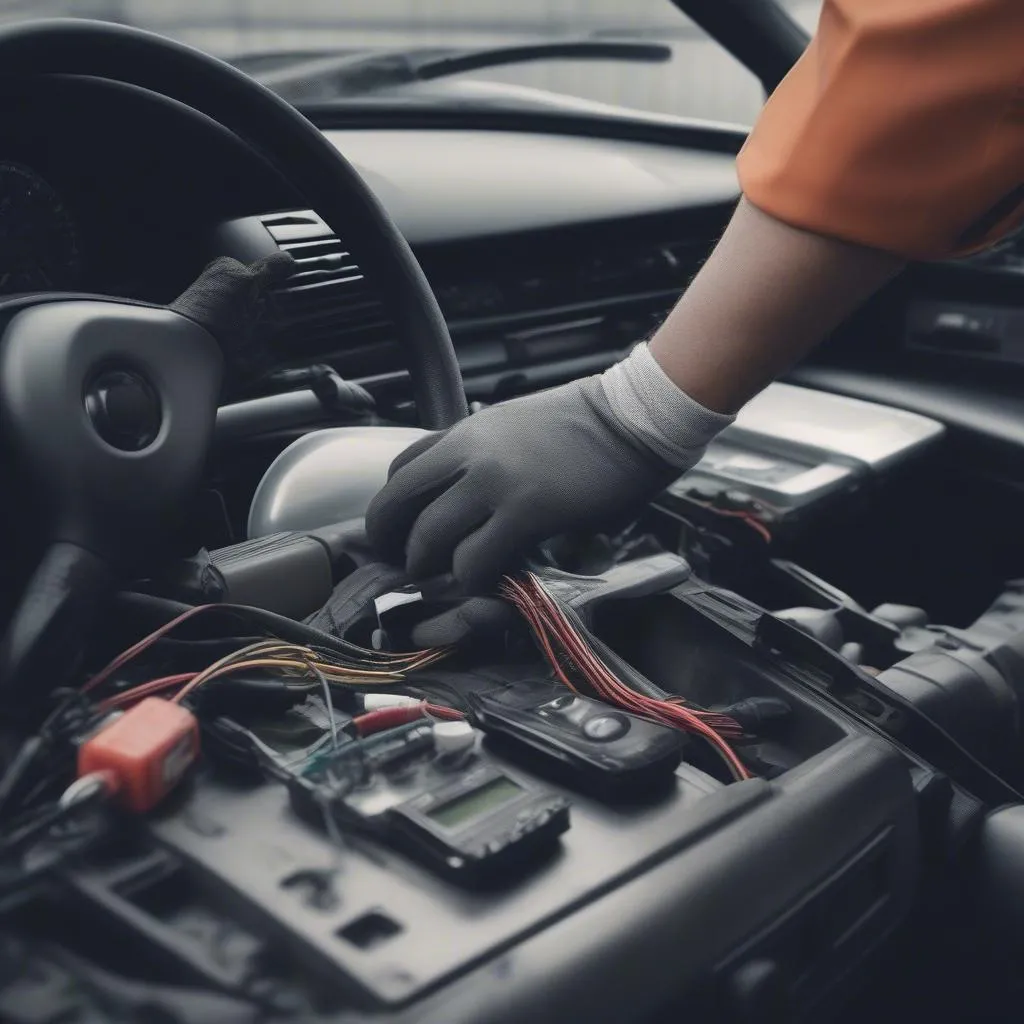 Installing an extra car anti-theft system