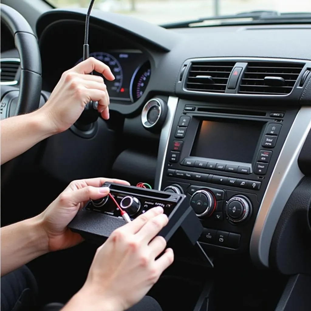 Installing a touch screen car radio