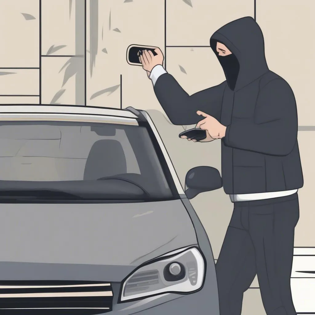 Car theft with a device