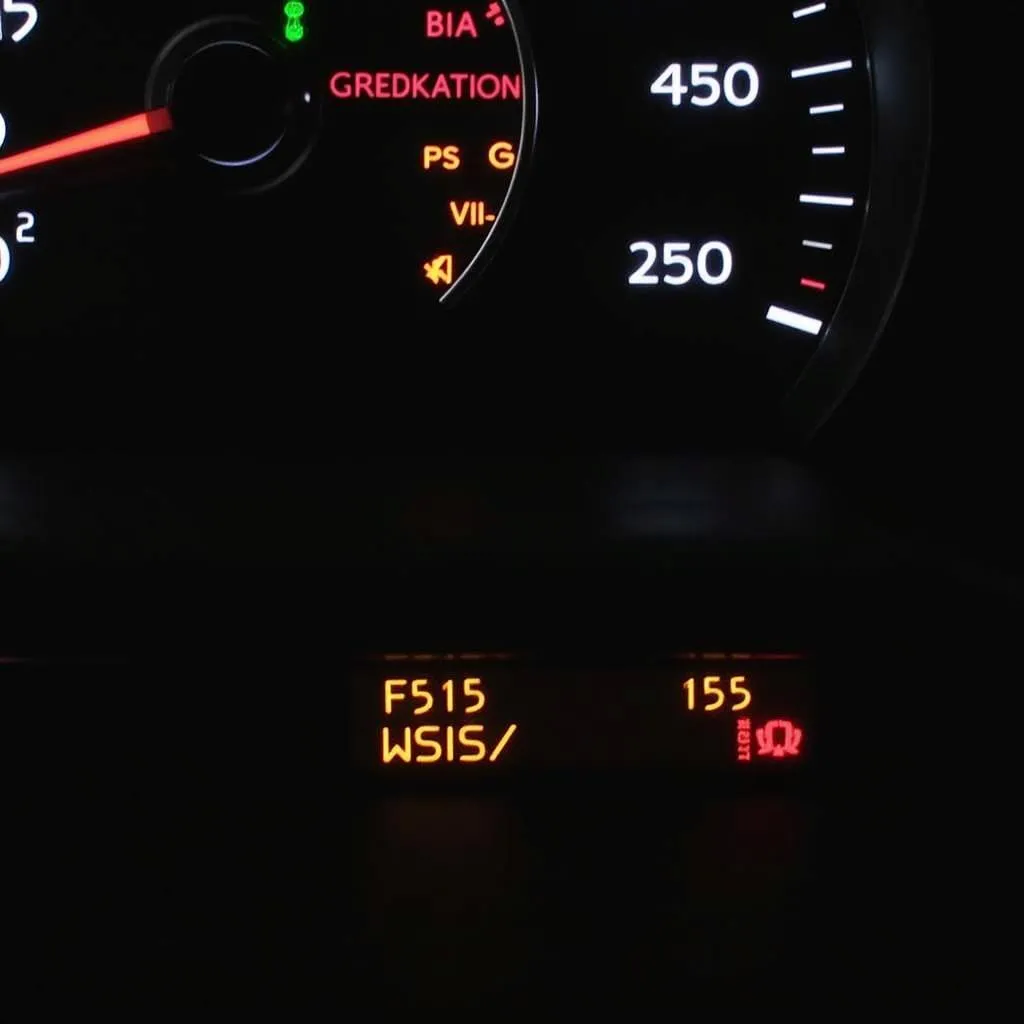 Lexus ES350 dashboard with warning lights