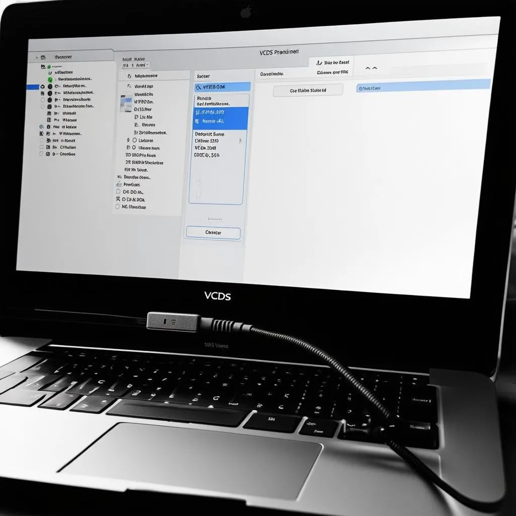 MacBook running VCDS software