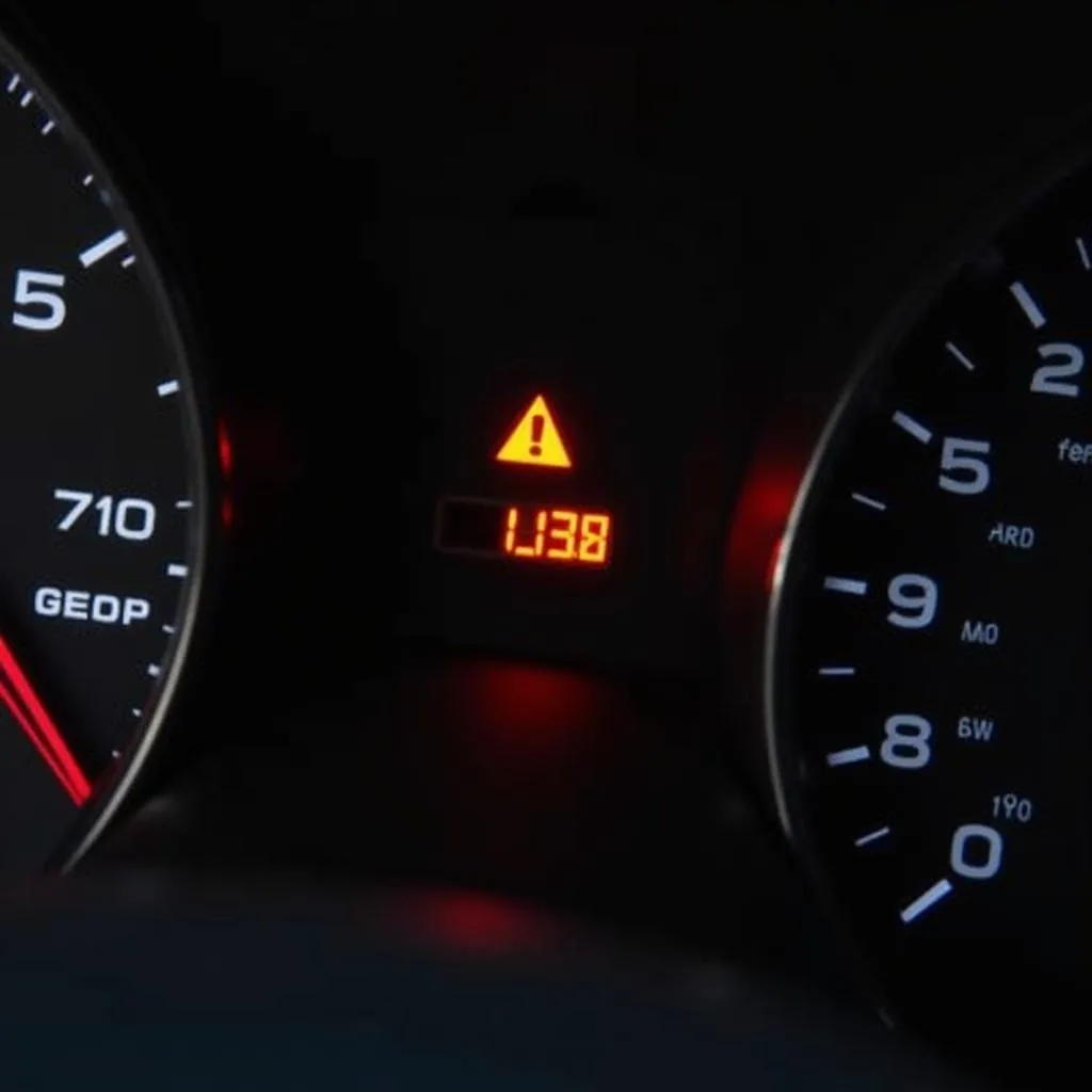 Mazda 3i Dashboard with Warning Lights