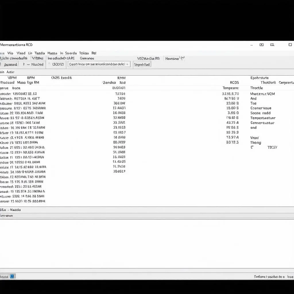 Mazda VCDS Live Data Display