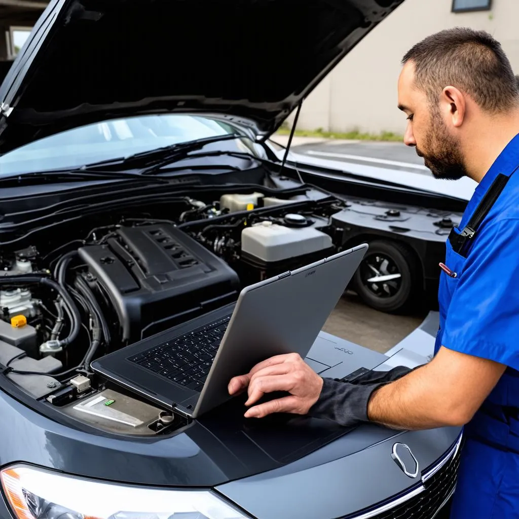 Mechanic Using VCDS