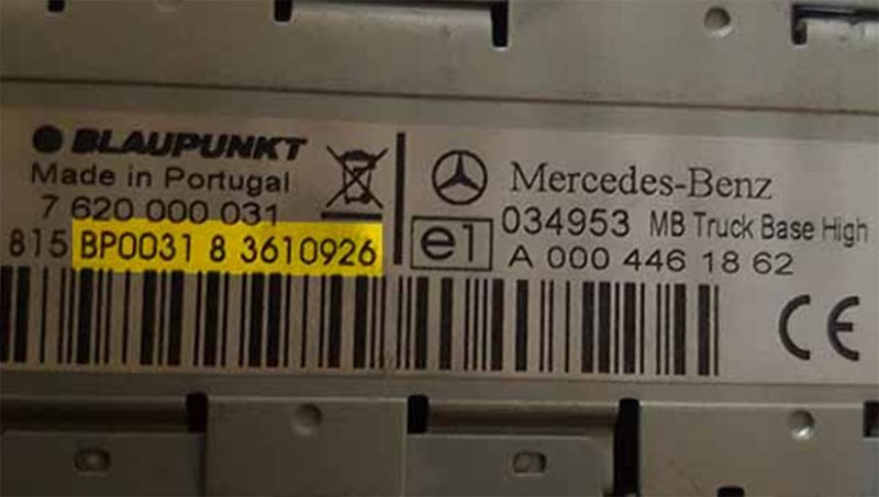 Mercedes Benz Blaupunkt Radios code 