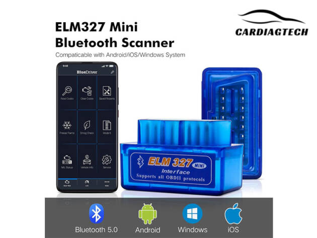 Mini ELM327 OBDII Car Diagnostic Scanner – Bluetooth Scan Tool for Android and Windows