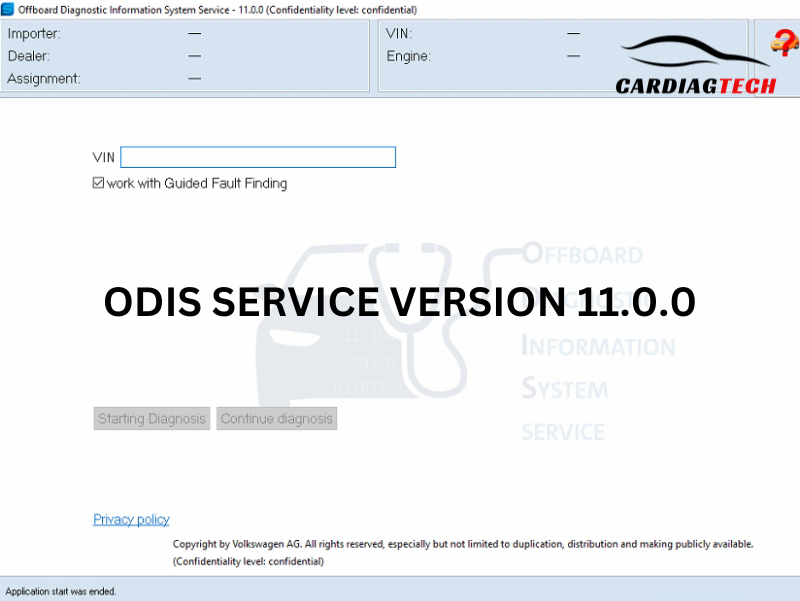 Odis Service Software Version 11.0.0