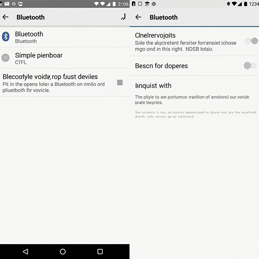 Smartphone Bluetooth Settings