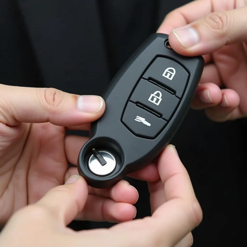 Replacing the battery in a Prius C key fob