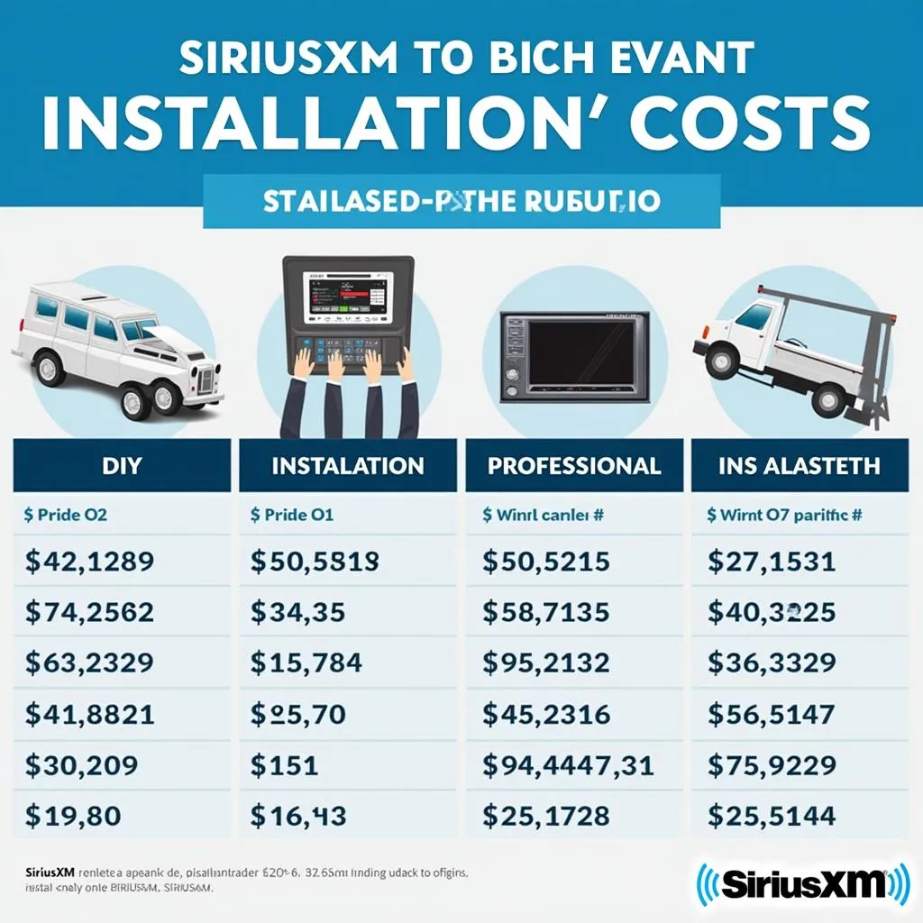 SiriusXM Installation Costs: Factors & Price Breakdown