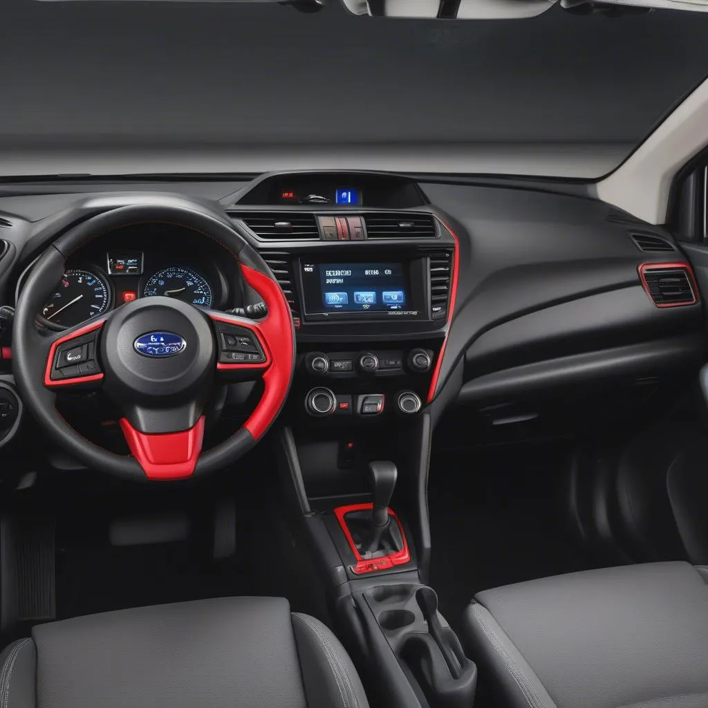 Subaru Crosstrek with Steering Wheel Lock