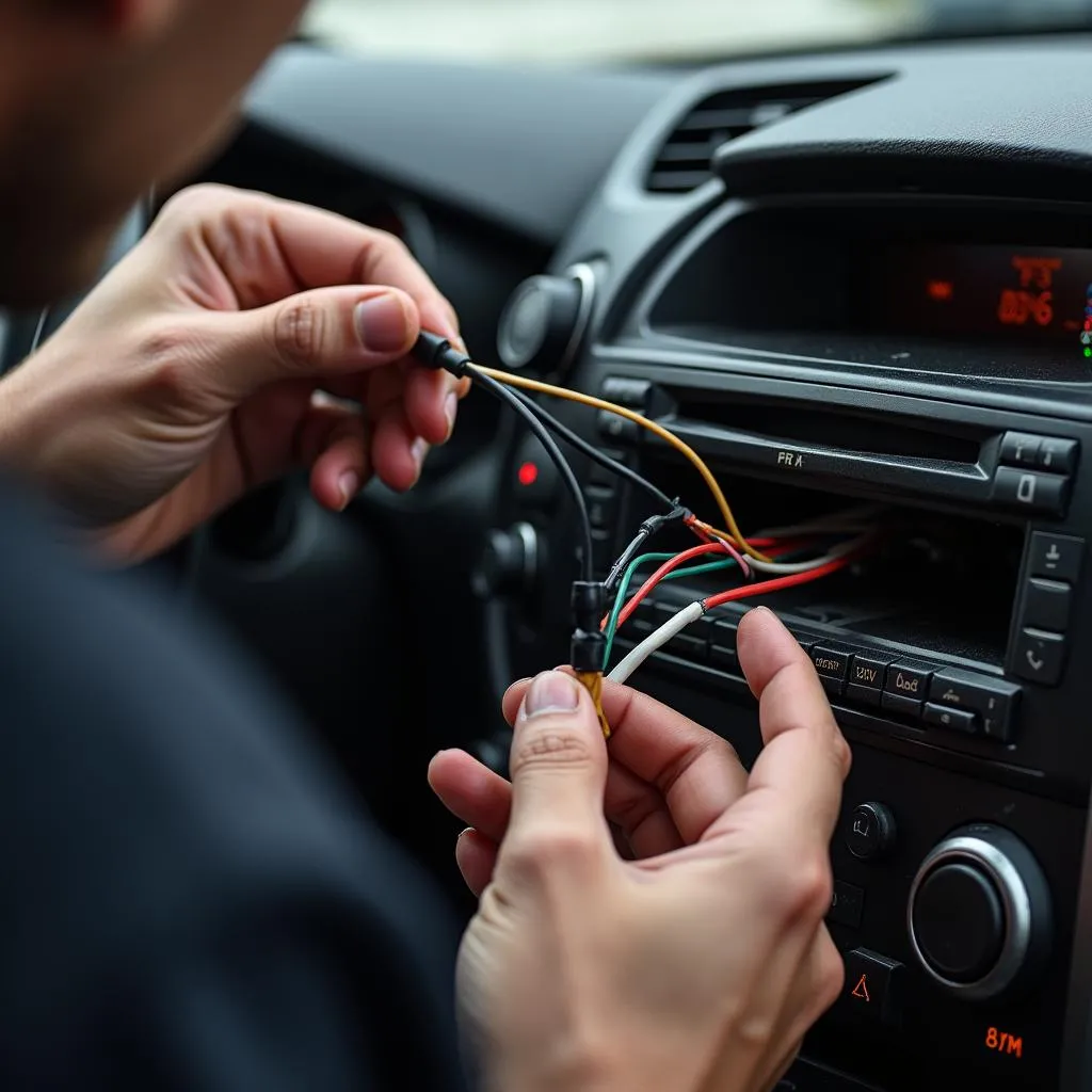 Toyota Car Radio Wiring Harness Inspection