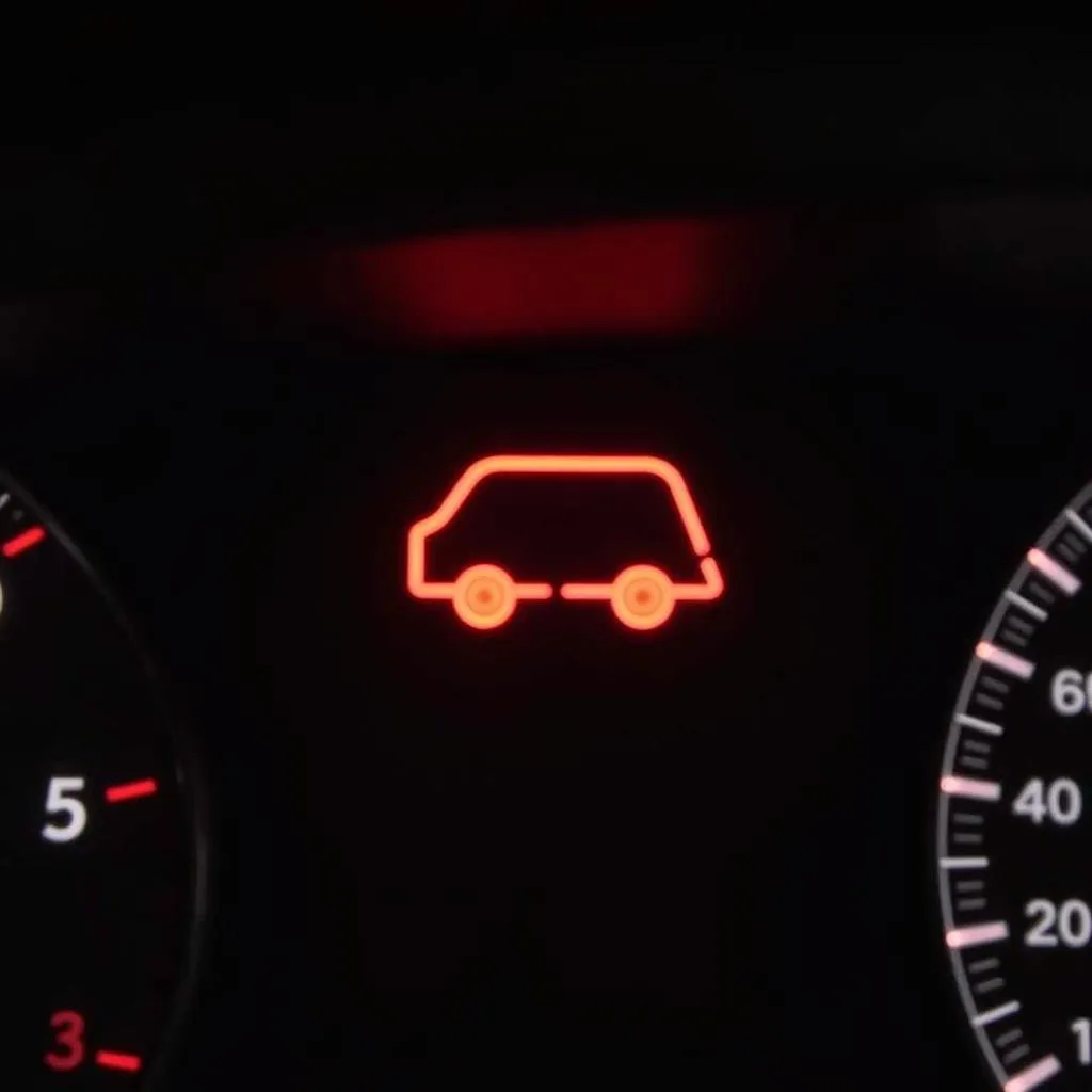 Toyota Tacoma Dashboard with Warning Lights