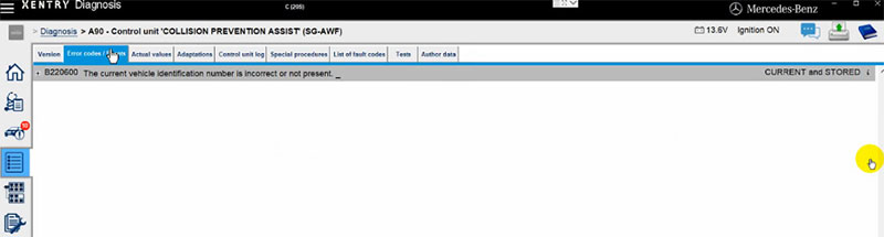 Use Xentry to Detect the Errors