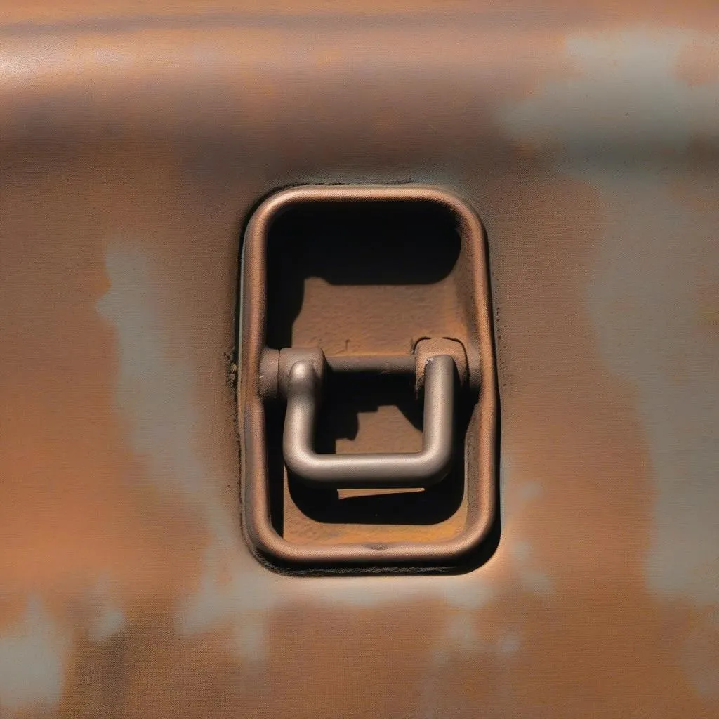 Worn Trunk Latch Striker