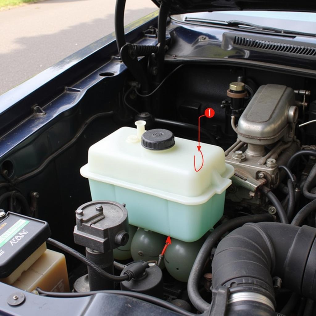 Checking Brake Fluid Reservoir in a 1984 Cutlass Supreme