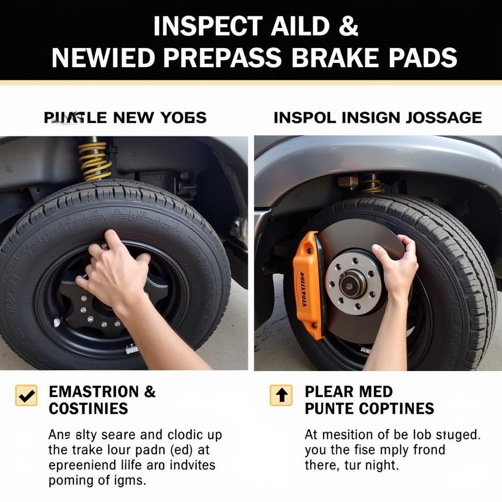 Inspecting Brake Pads on a 2000 Toyota Tacoma 4x4